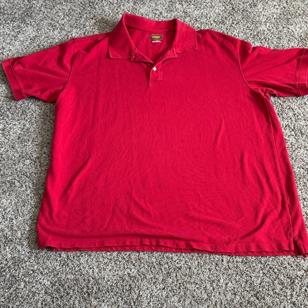 The Foundry‎ Supply Co Men's Polo Shirt Red 3XL Cotton Short Sleeve NEW